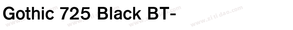 Gothic 725 Black BT字体转换